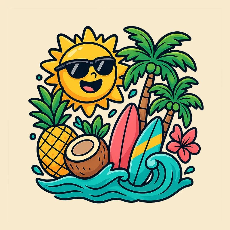 Sunny Beach Paradise Surf Design