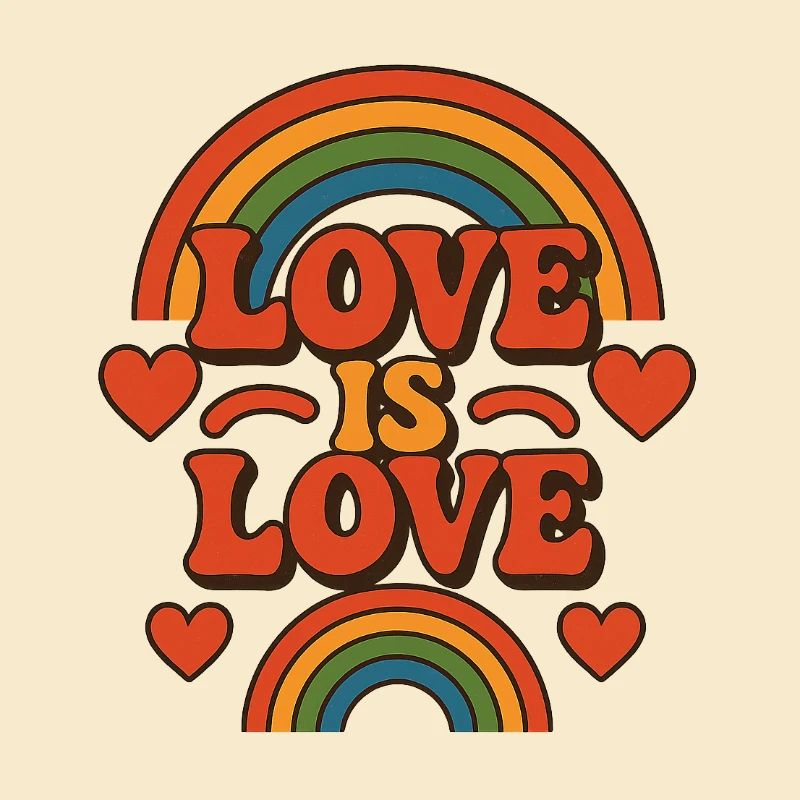 Liebe Regenbogen Illustration
