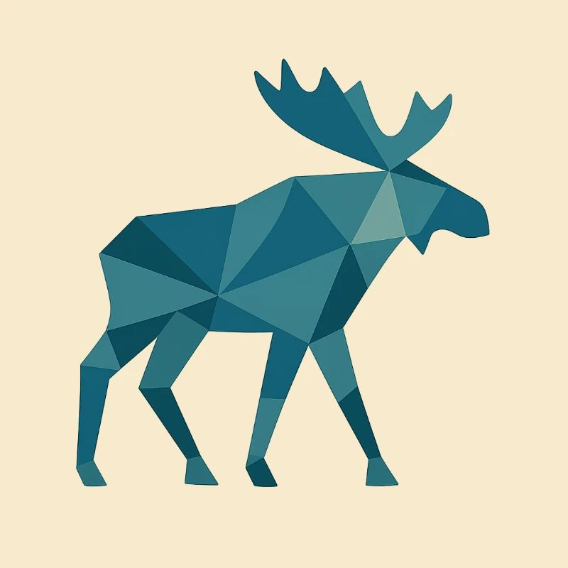 Geometric moose in polygon style