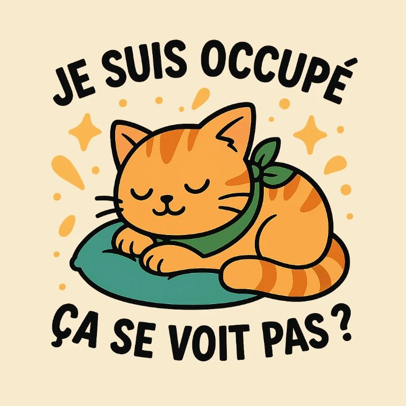 Sleeping Kitten and Ironic Slogan