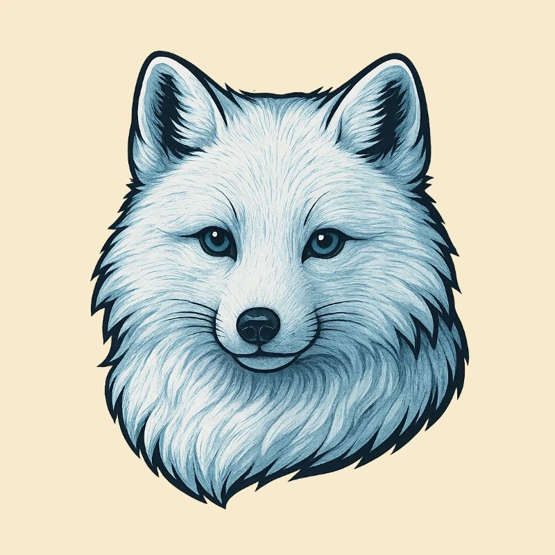 Illustration de visage de loup bleu