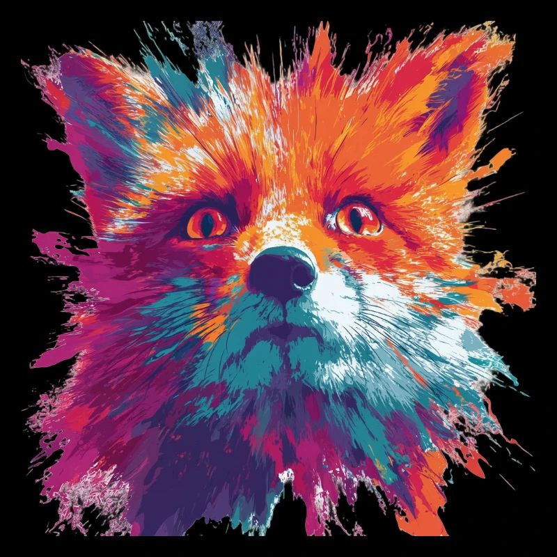 Intense_Fox_Face_Abstract_Painting