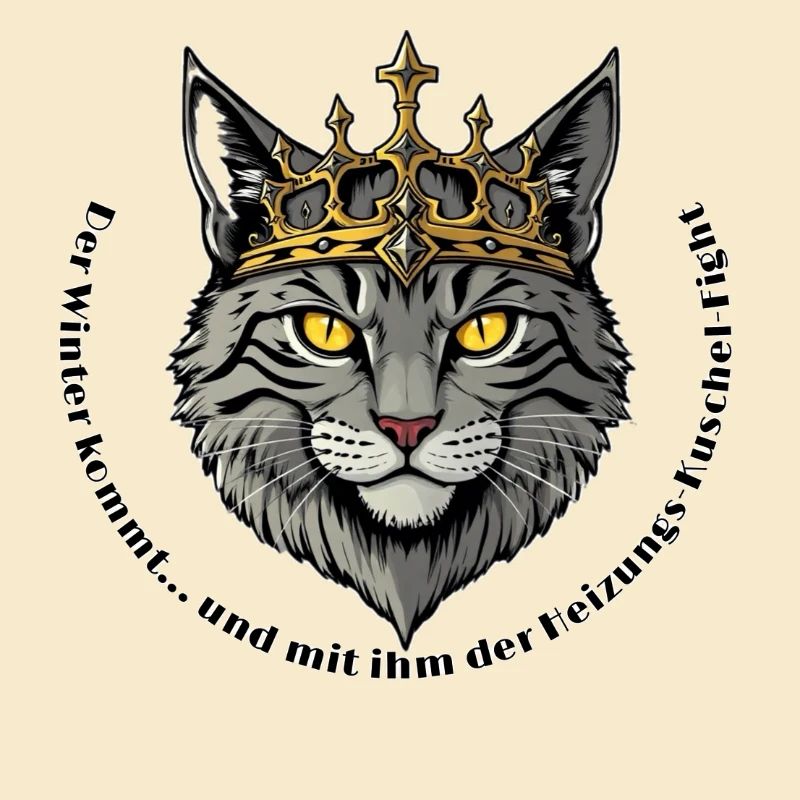 Roi Chat avec Couronne