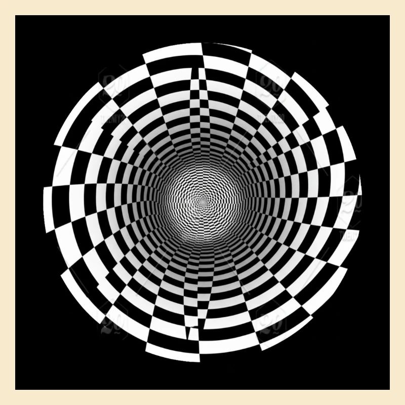 Vortex optique noir et blanc