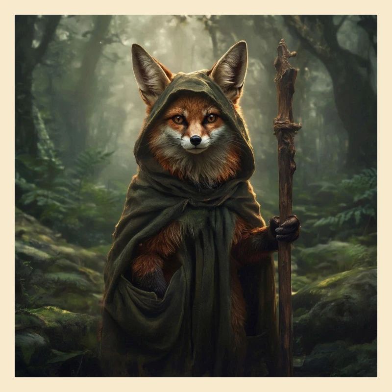 Waldfuchs im Druidencape