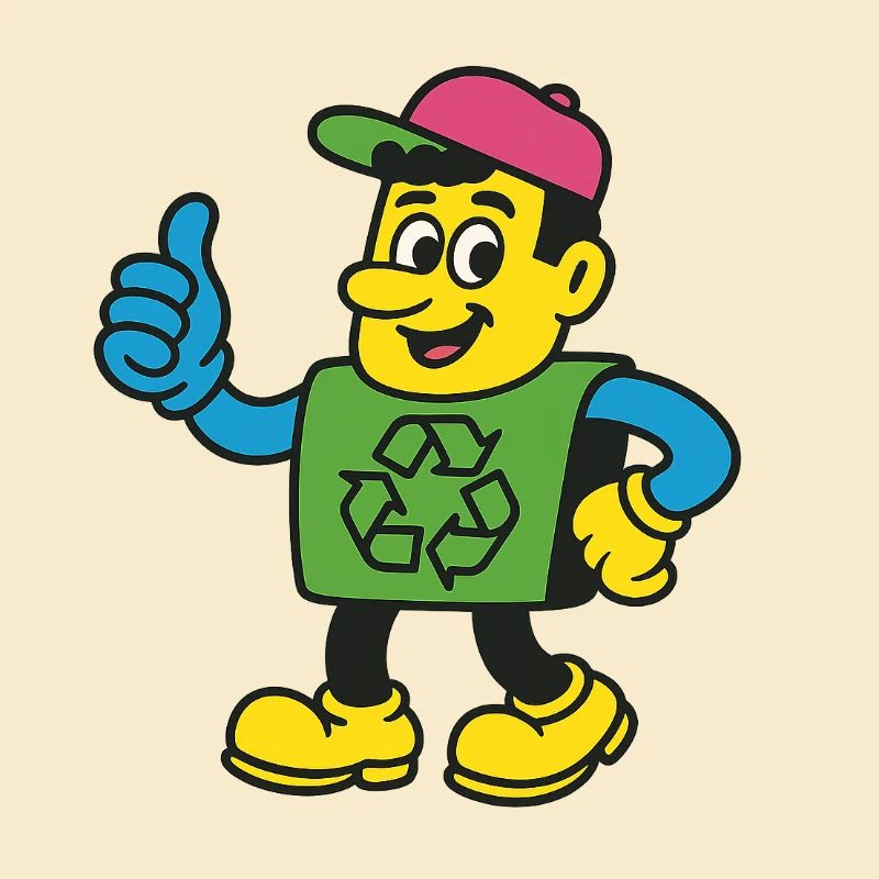 Recycle Hero Maskottchen-Tee