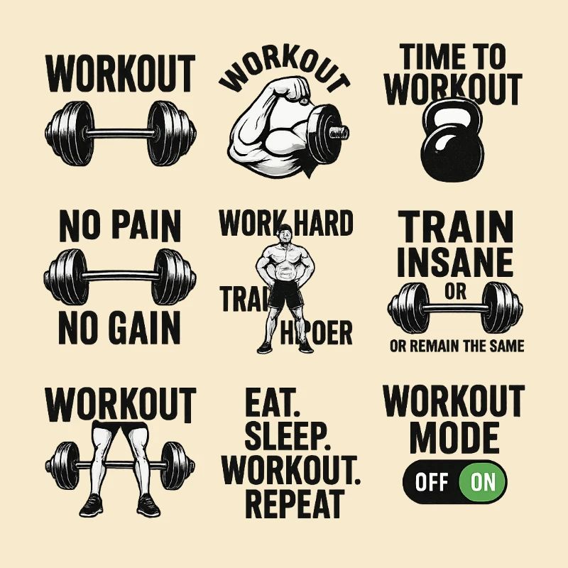 Power Gym Black Patterns Workout