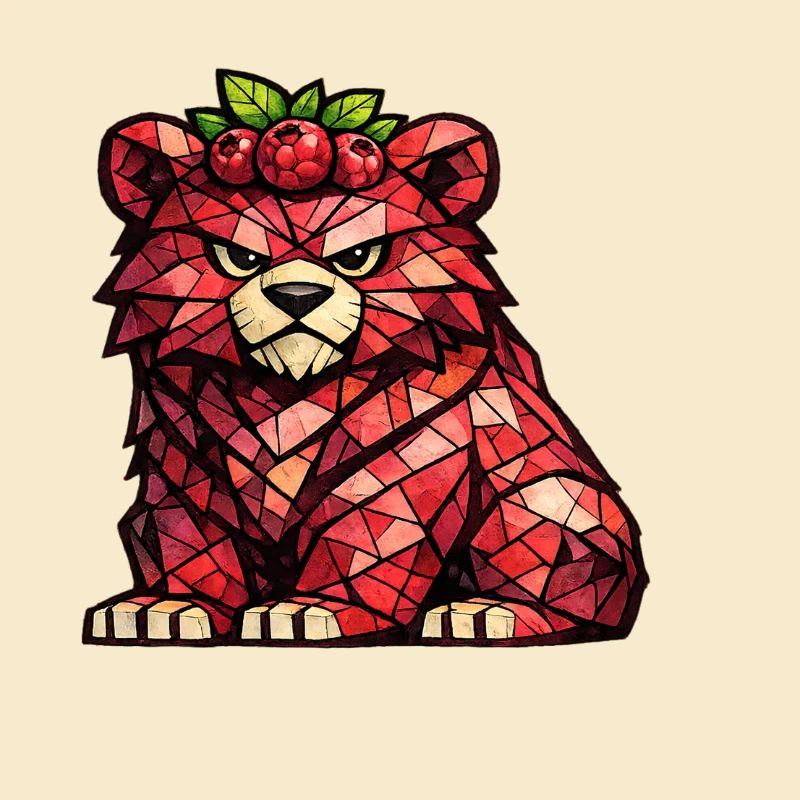 Raspberry Bear Cubism Version