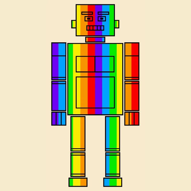 Regenbogen Roboter