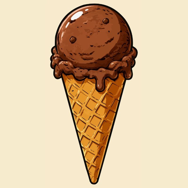 Une cuillère de glace au chocolat