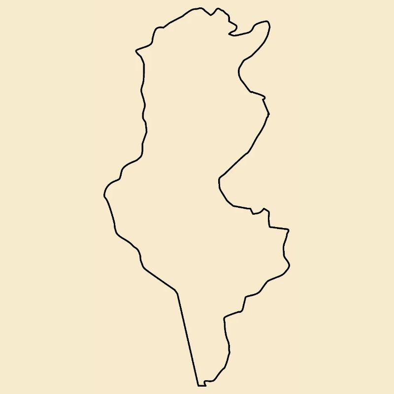 Tunisia outline map