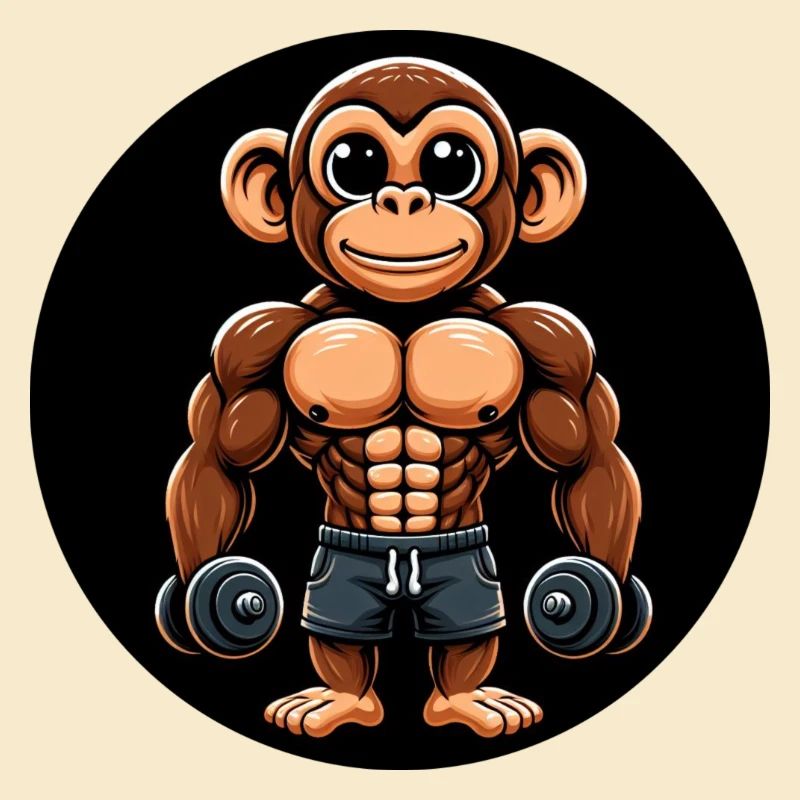 Affe Chimpanse Bodybuilder Training