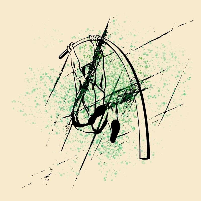Pole vault on Éclats Verts