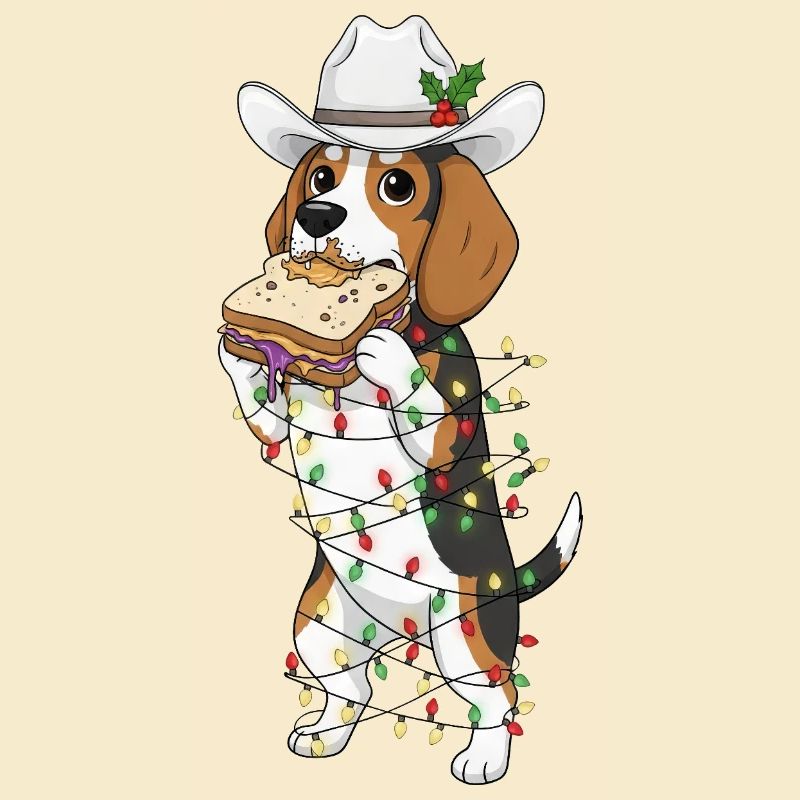 Beagle Sandwich de Noël Gelée de beurre de cacahuète Te