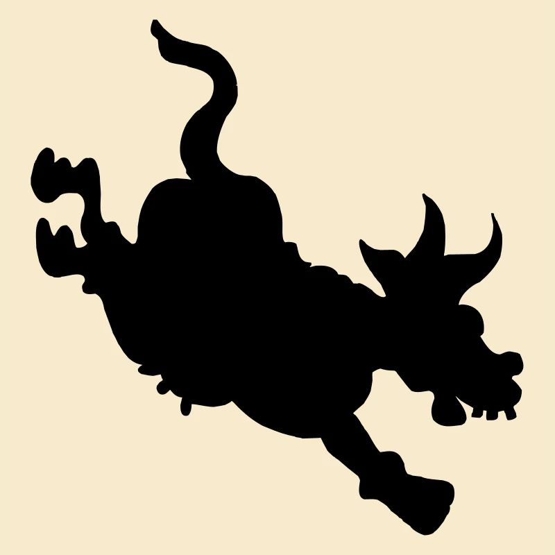 Drôle d’image d’ombre de vache