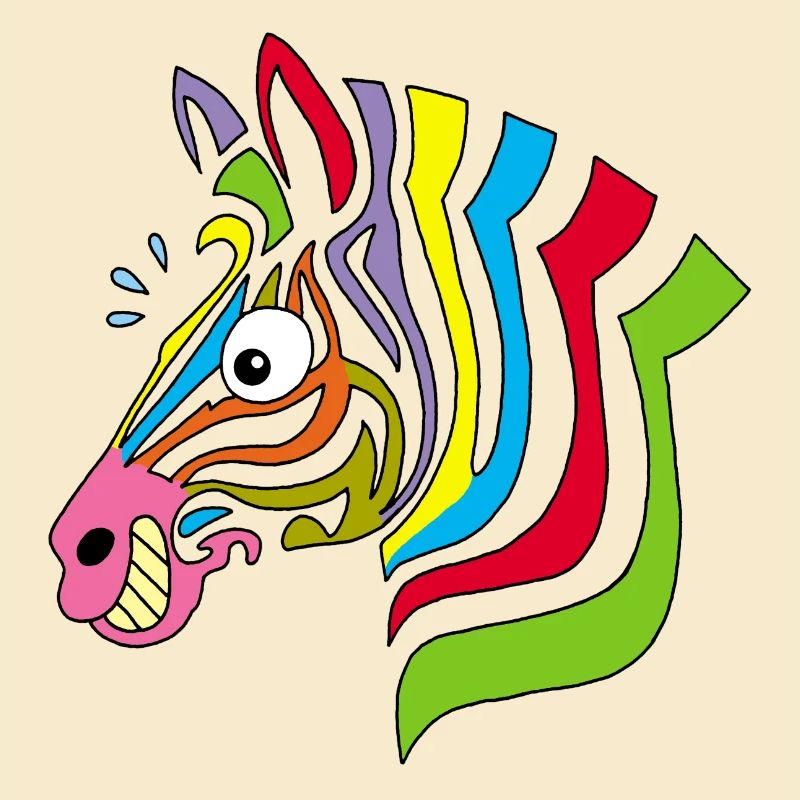 multicolored zebra