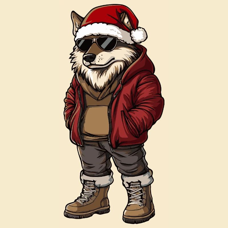 Wolf Weihnachten Winter