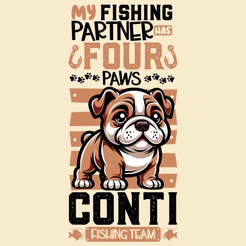 Pêche et bouledogue continental