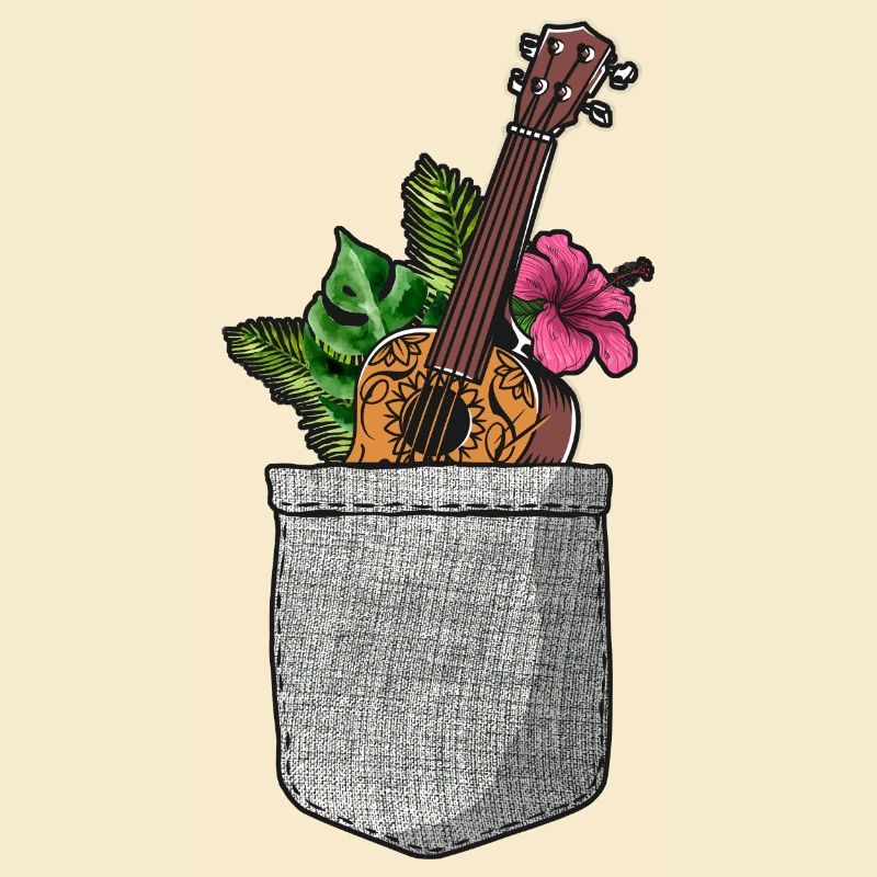 Hawaiian Ukulele Uke Pocket