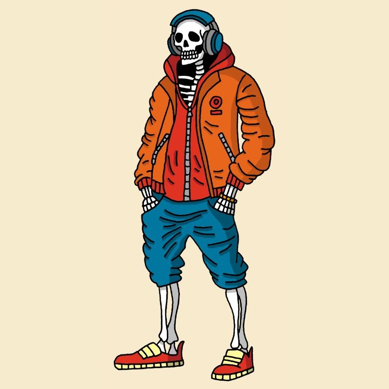 Music-loving skeleton