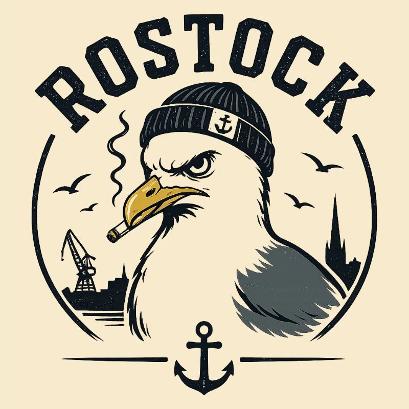 Rostock Möwe mit Pfeife