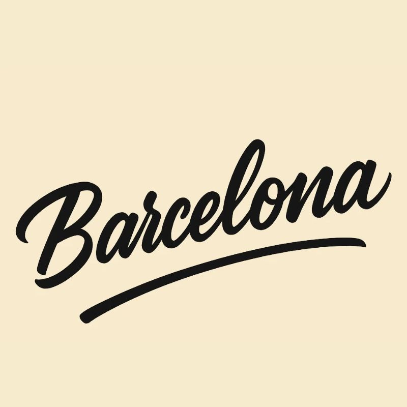 Barcelona Script mit Bogenlinie