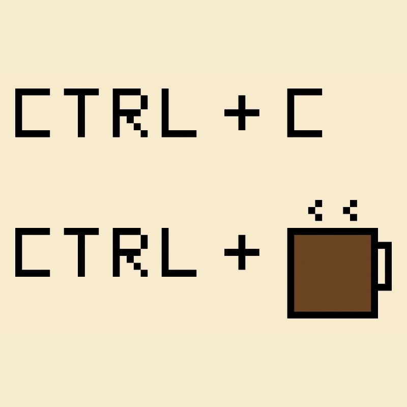 CTRL+C Édition Café - Humour rétro de bureau