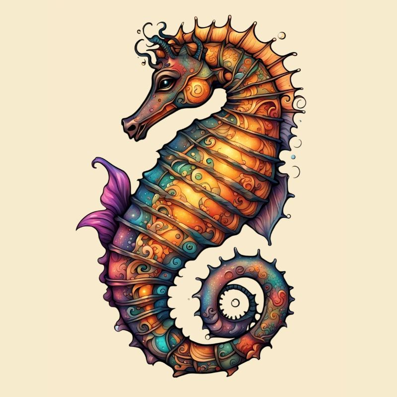 Ornamentseepferdchen Farbmeer