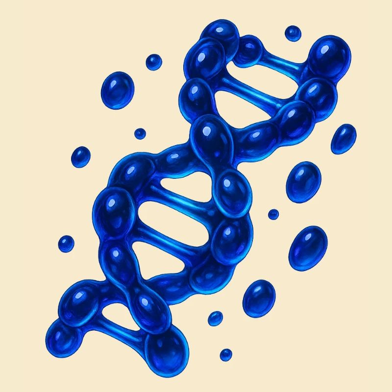 Molécule d’hélice d’ADN 3D Bleu