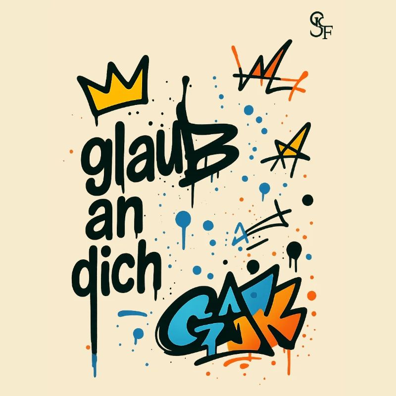 Graffiti Glaub An Dich Design