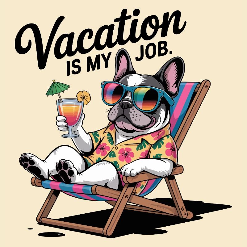 Bouledogue de vacances