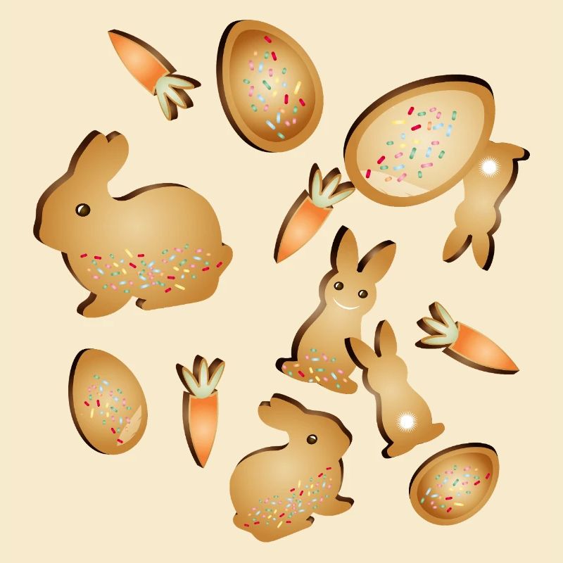 Motifs de biscuits de Pâques avec Bunny & Egg