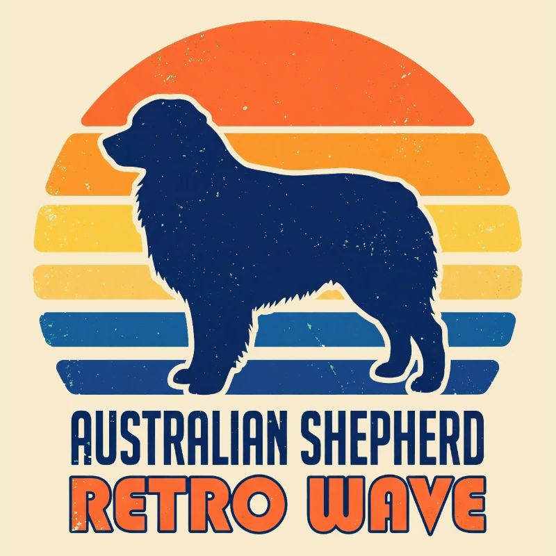 Retro Wave Aussie: Vintage Australian Shepherd