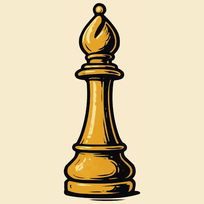 Goldener Läufer Schach-Icon