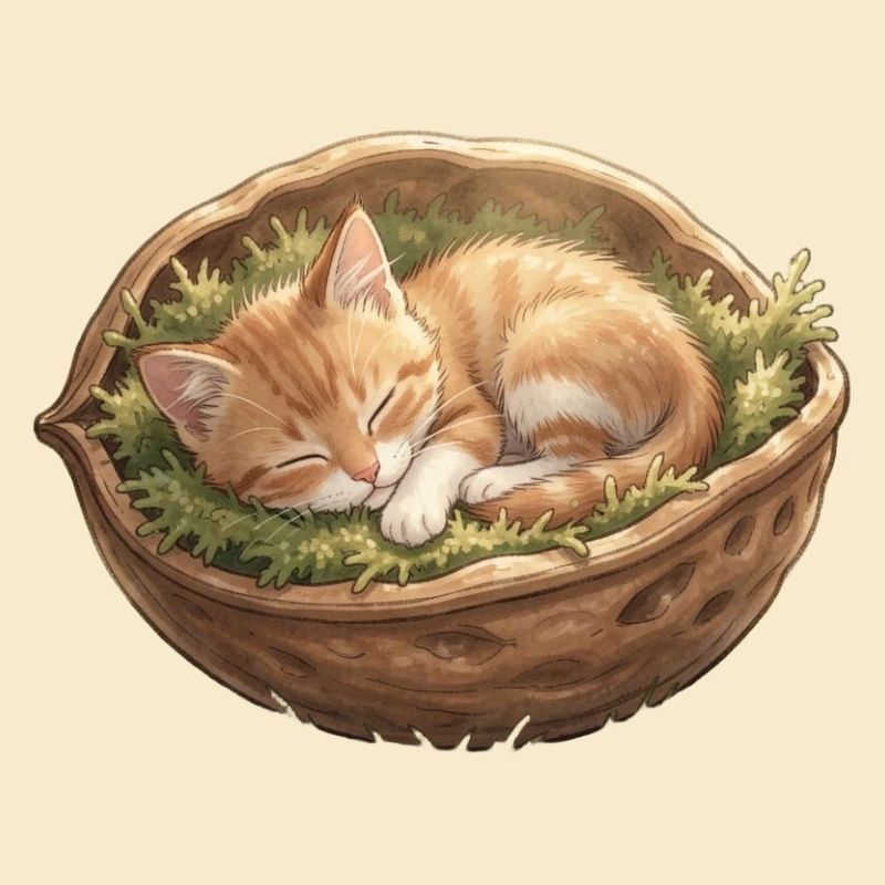 Schlummerndes Nestkätzchen