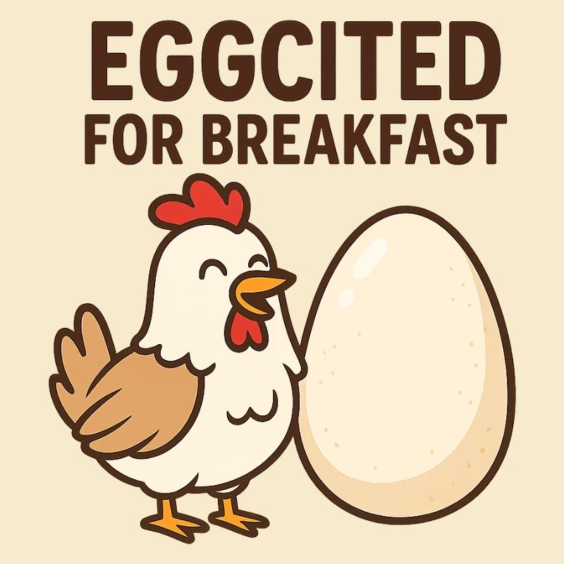 Eggcited pour le petit-déjeuner Chicken Design