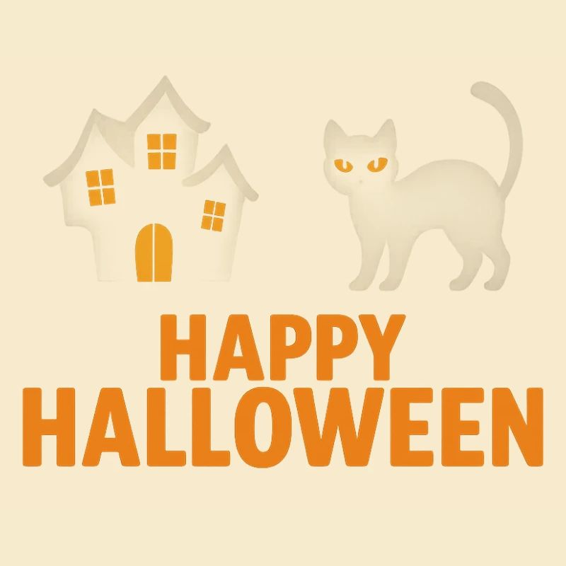 Conception de chat et de maison hantée d’Halloween