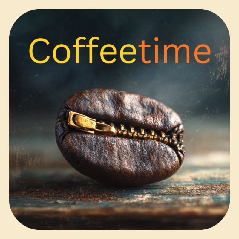 Coffeetime Grain de café avec fermeture éclair