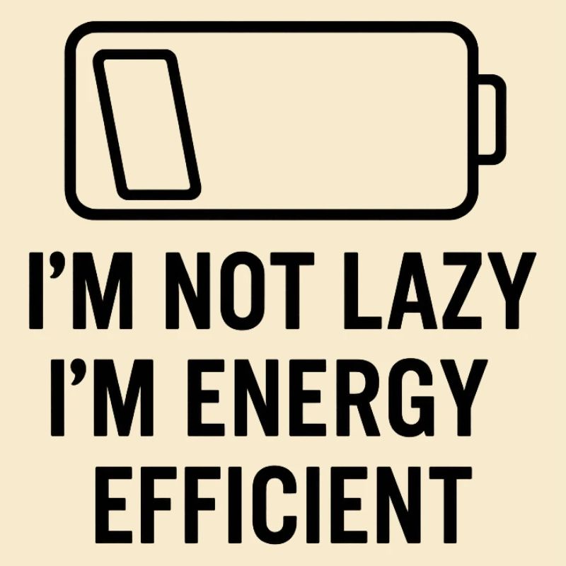 Energy-efficient, not lazy