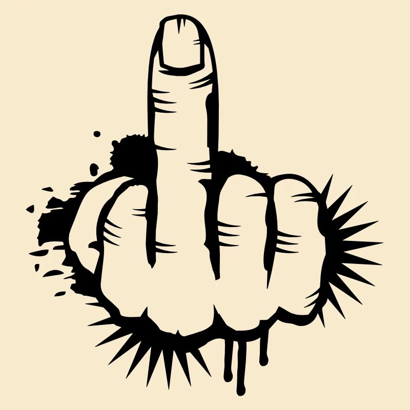 Mittelfinger Graffiti