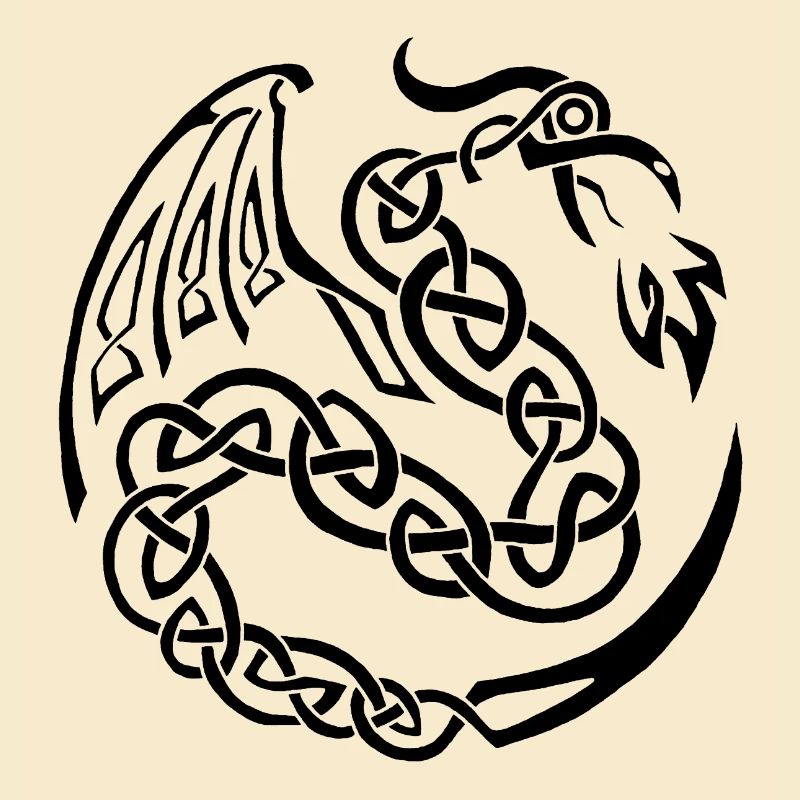 Schwarzer keltischer Drache