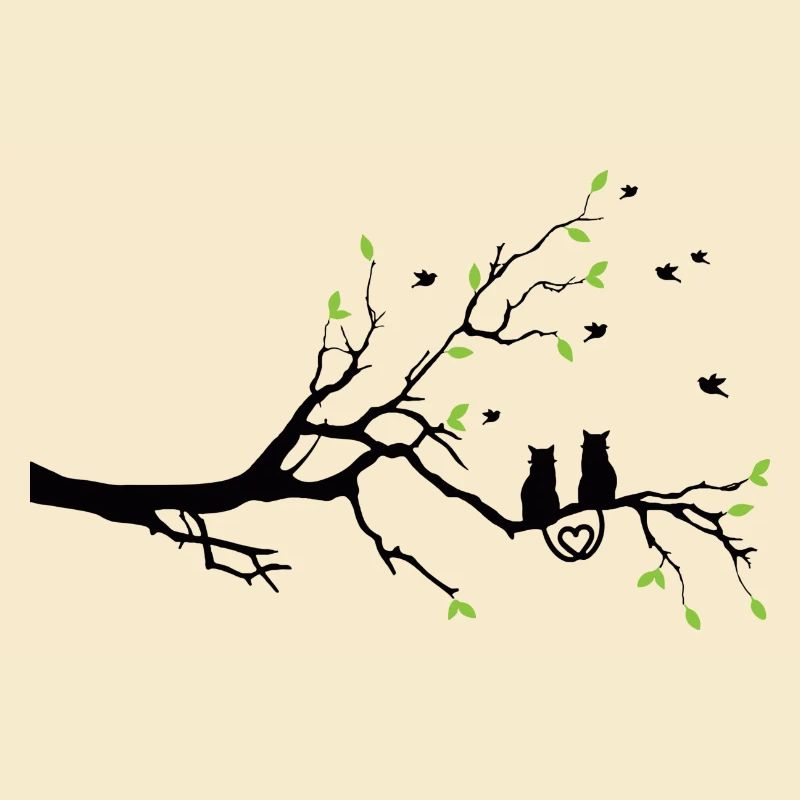 Rameau nocturne à feuilles vertes