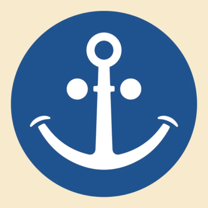 Cheerful Anchor (dark blue)