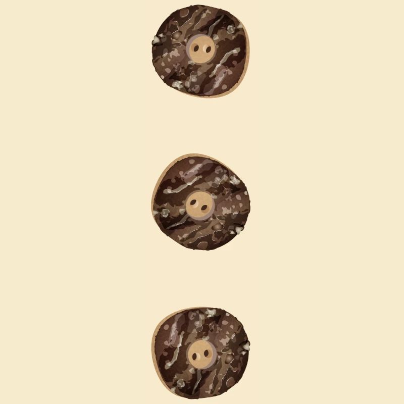 three rustic buttons in staghorn look