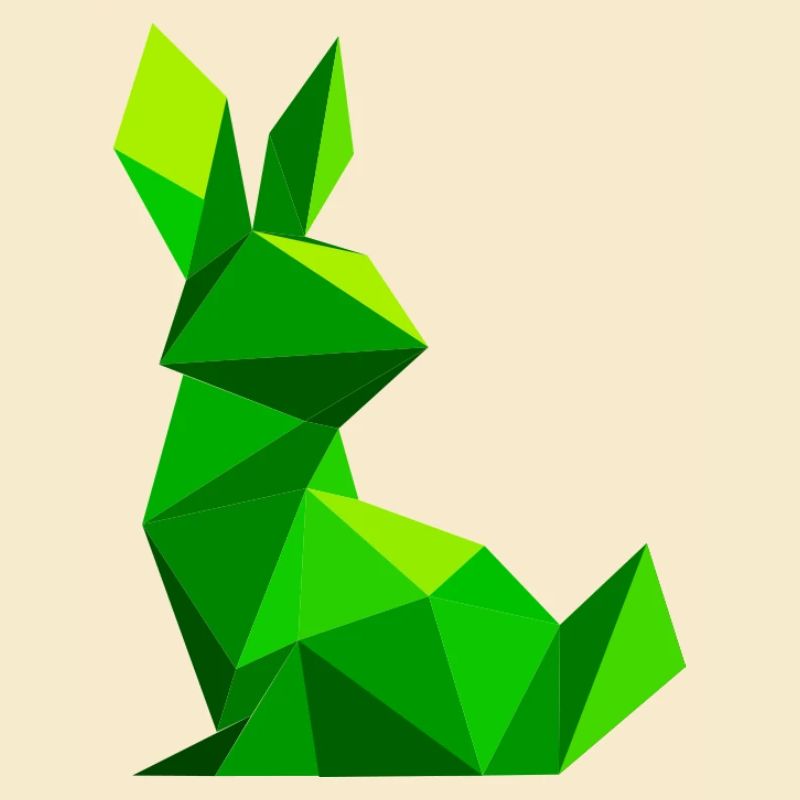 Lowpoly Kaninchen