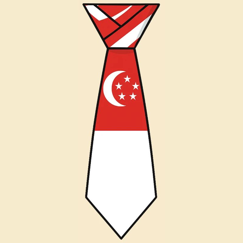 Cravate de Singapour – Conception du drapeau