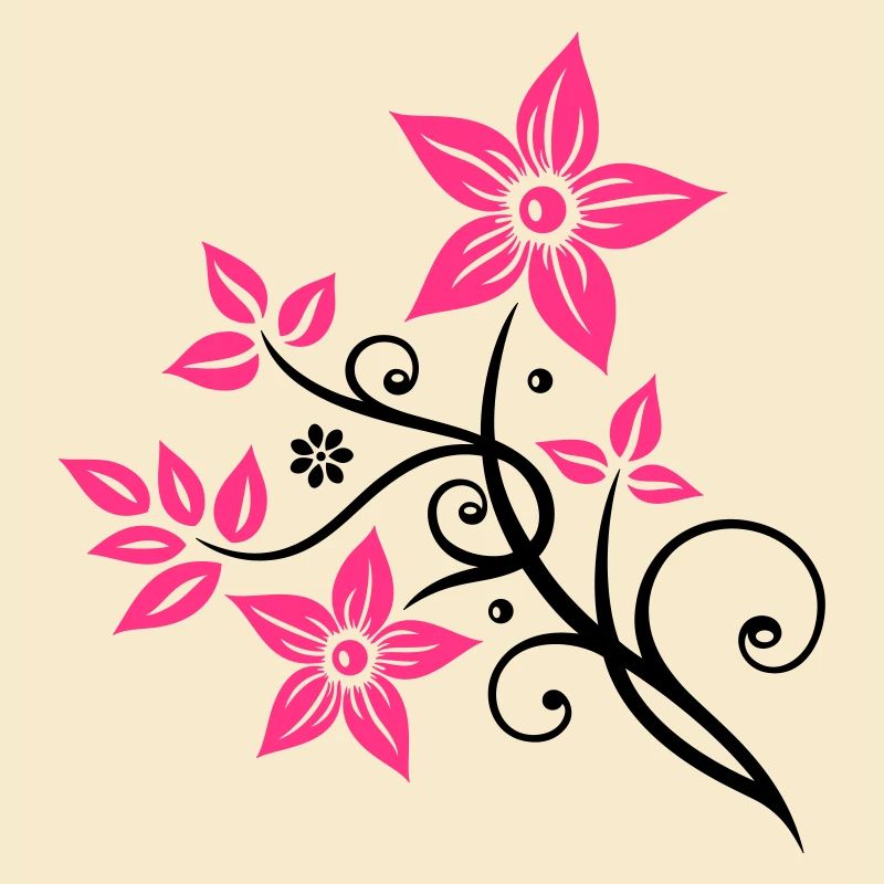 Belle fleurs en filigrane. Élément floral.