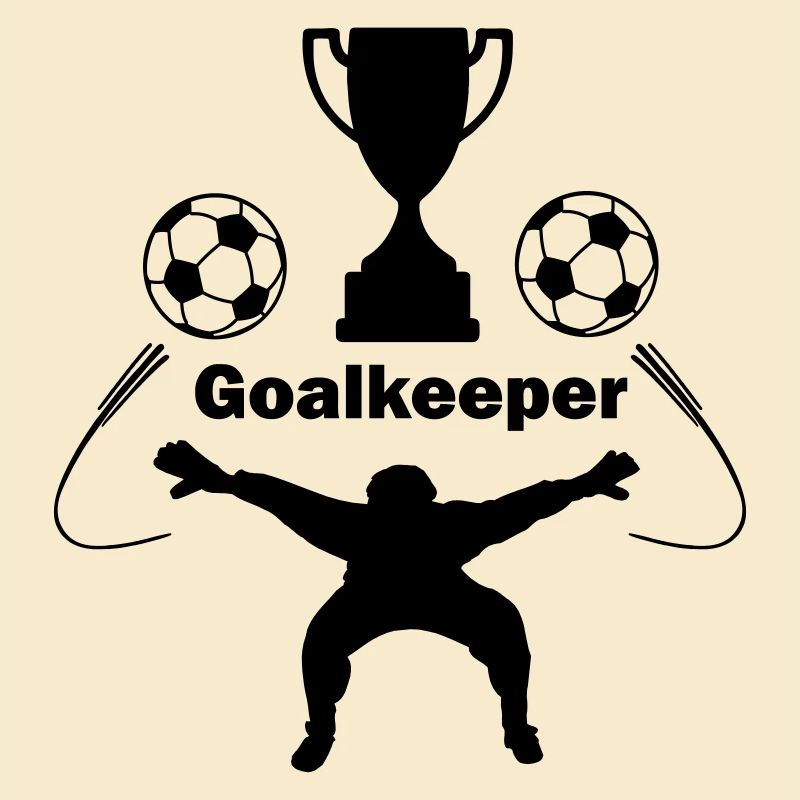 Torwart oder Torwart Schattenfigur Torwart