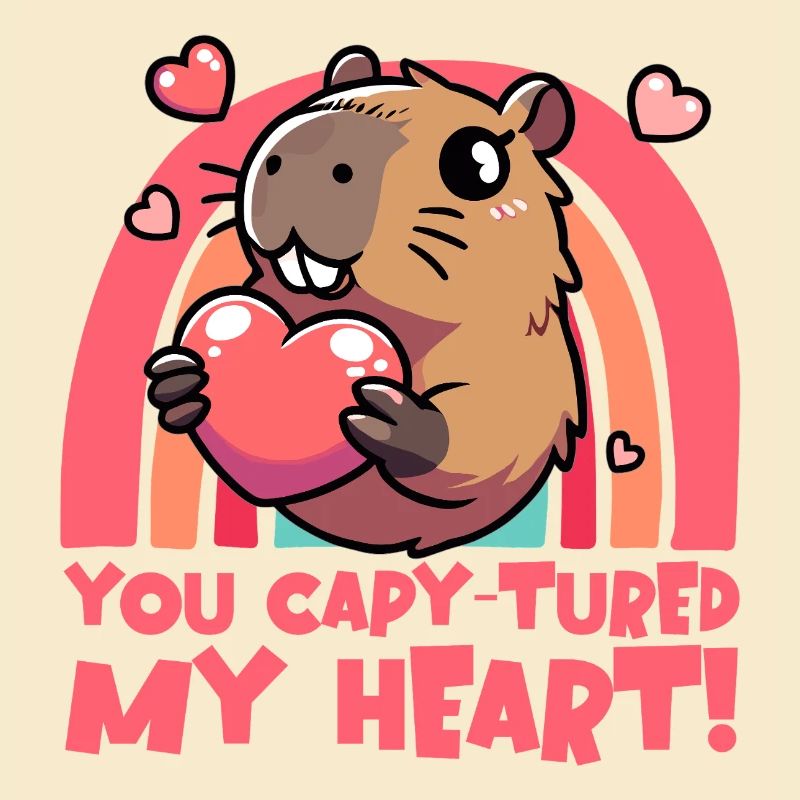 Tu as Capy-turé mon cœur - Cute Capybara Design