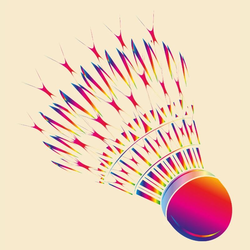 Badminton coloré – motif de badminton dynamique